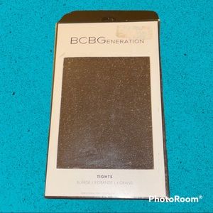 BCBGeneration Black and Silver Tights